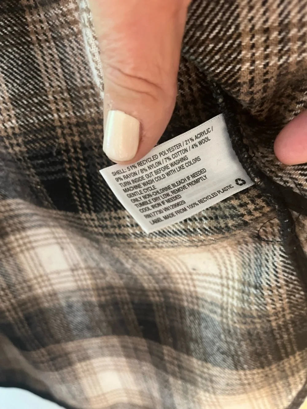 wild fable Black, Brown & Cream Plaid Shacket M - Picture 5 of 6